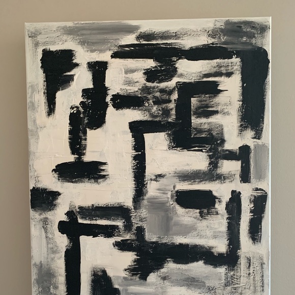 Black and white original  painting by @designsbymdb - Picture 2 of 3